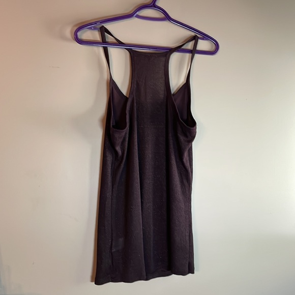 Plum purple shimmer tank top. - Picture 2 of 2